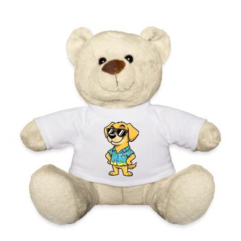 Sonnenhund Hawaii Shirt Geburtstag Kinder - Teddy - Weiß - Vorne