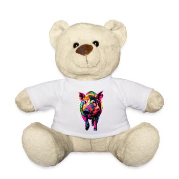 Wildschwein Schwarzwild Wildschweine Schwein Jäger - Teddy - Weiß - Vorne