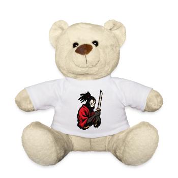 Roter Mantel Ninja Katana - Teddy - Weiß - Vorne