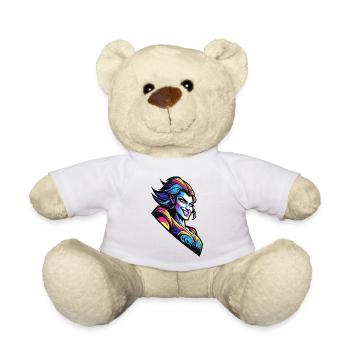 Portrait Pop Art de la Diva Néon - Nounours - blanc - Devant
