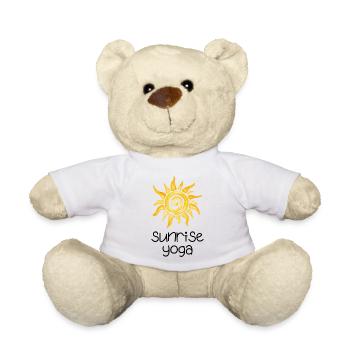 Sunrise Yoga - Design mit gelber Sonne - Teddy - Weiß - Vorne