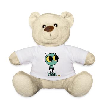 Kosmisch niedlicher Alien mit großen Augen - Teddy - Weiß - Vorne