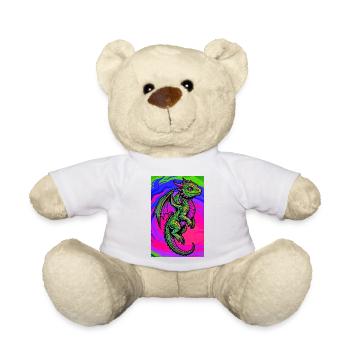 dragon - Teddy Bear - white - Front