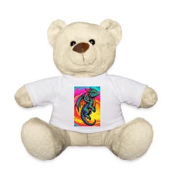 dragon - Teddy Bear - white - Front