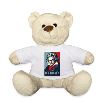 Beethoven Pop Art Portrait - Teddy Bear - white - Front