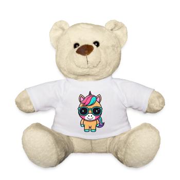 Unicorn Rainbow Minimalistische Brille - Teddy - Weiß - Vorne