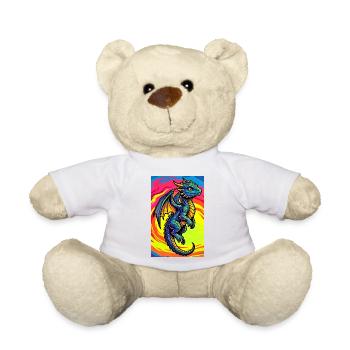 dragon - Teddy Bear - white - Front