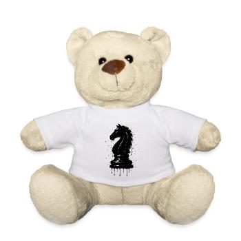 Ritterschach-Stil Schwarzes Graffiti Künstlerisch - Teddy - Weiß - Vorne