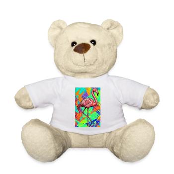 flamingo - Teddy Bear - white - Front