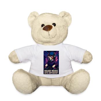 House Music Hits Different DJ Jack Russell Style - Teddy Bear - white - Front