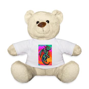 dragon - Teddy Bear - white - Front