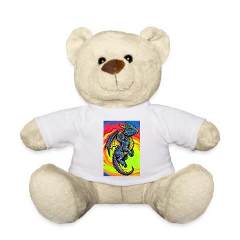 dragon - Teddy Bear - white - Front