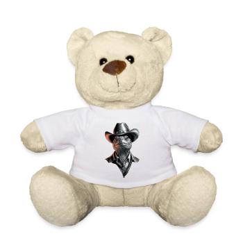 Cowboy turtle with hat and suit - Teddy Bear - white - Front