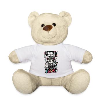 Keine Laune aber voll im Look Waschbär Spruch - Teddy - Weiß - Vorne
