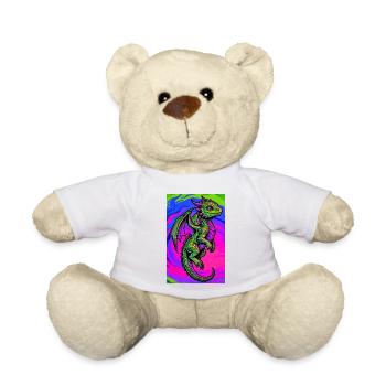 dragon - Teddy Bear - white - Front