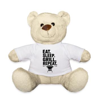 Iss. Schlaf. Grill. Wiederholen. - Teddy - Weiß - Vorne
