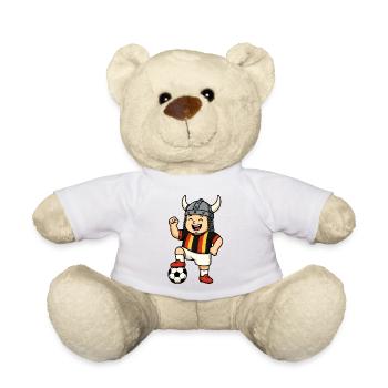 Soccer Player Funny - Teddy Bear - white - Front