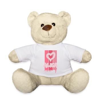 Alica as a gift idea - Teddy Bear - white - Front