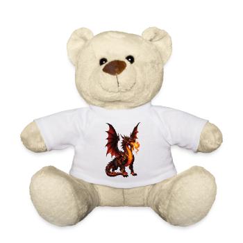 Feuerdrache Flammenatem - Teddy - Weiß - Vorne
