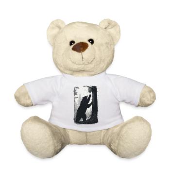 Ours minimaliste à la ruche - Nounours - blanc - Devant