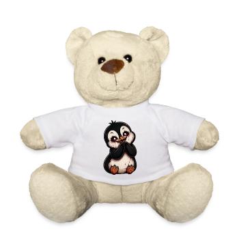 Süßer Pinguin Cartoon Halloween Horror - Teddy - Weiß - Vorne