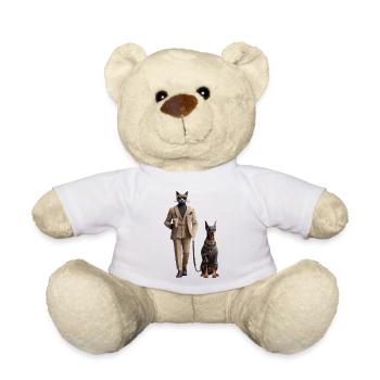 Luxury Cat – Old Money Style with Doberman - Teddy - Weiß - Vorne