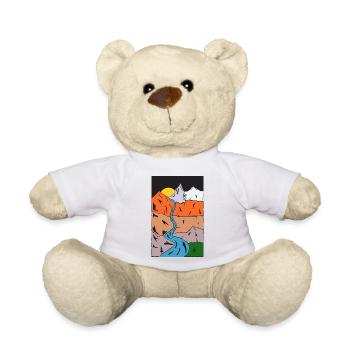 Gebirgsfluss Sonnenuntergang Panorama - Teddy - Weiß - Vorne
