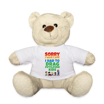 Zu spät, weil die Kinder ziehen - Teddy - Weiß - Vorne