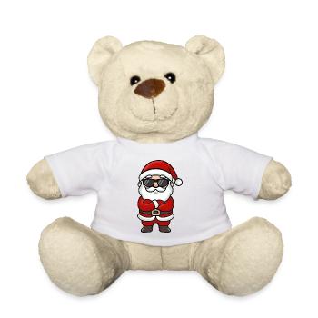 Sunglasses Santa Icon - Teddy Bear - white - Front