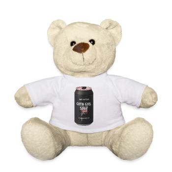 Goth Girl Spit – Bitter Humor - Teddy Bear - white - Front