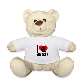 Anarchist Anarchismus Anarchie Herz - Teddy - Weiß - Vorne