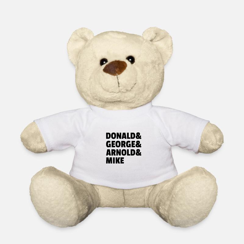 Donald George Arnold Mike famous US Republican - Teddy Bear - white