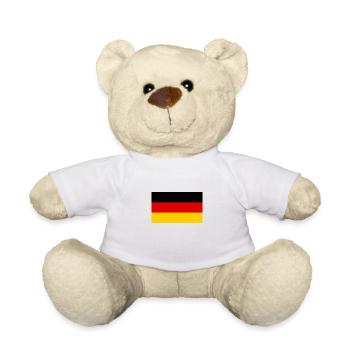 Deutschland Flagge - Teddy - Weiß - Vorne