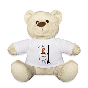 kleiner Fuchs wie Eule sei du selbst cool Geschenk - Teddy - Weiß - Vorne