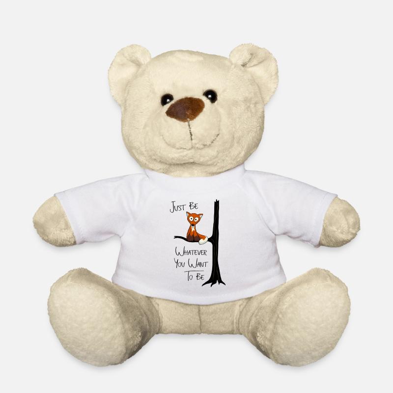 kleiner Fuchs wie Eule sei du selbst cool Geschenk - Teddy - Weiß