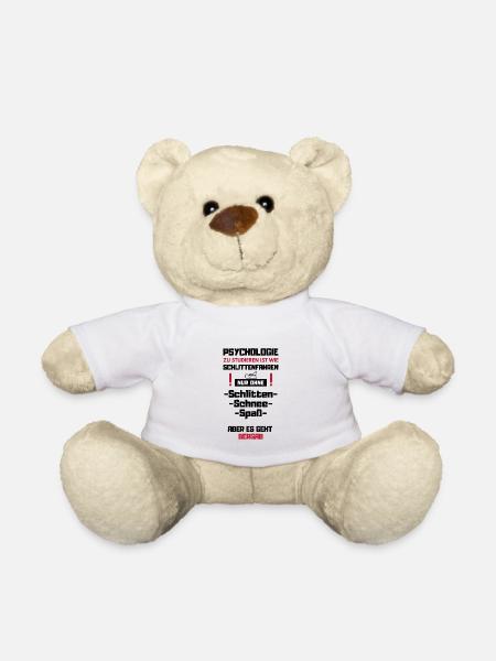 Psychologie psycholoog student geschenk studeren - Teddybjørn - hvid