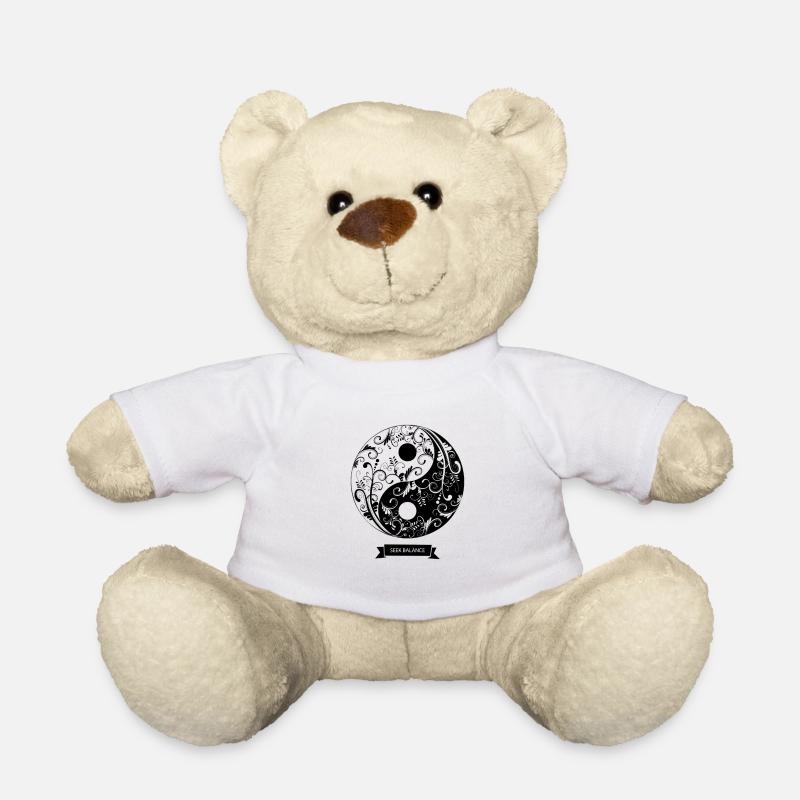 Mandala Ying Yang - Nounours - blanc