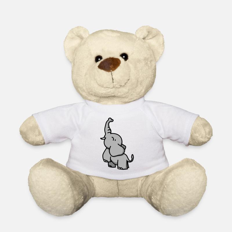 Elefant - Éléphant - éléphant - Nounours - blanc