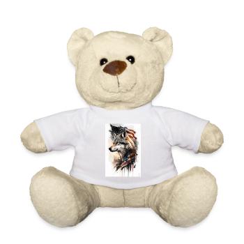 Wolf Design by ART8NS Art on Streetwear S 22of25 - Teddy - Weiß - Vorne