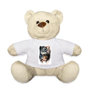 Wolf Design by ART8NS Art on Streetwear S 24of25 - Teddy - Weiß - Vorne