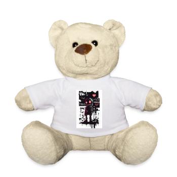 Robot Graffiti Design par ART8NS Art ON Streetwear - Nounours - blanc - Devant