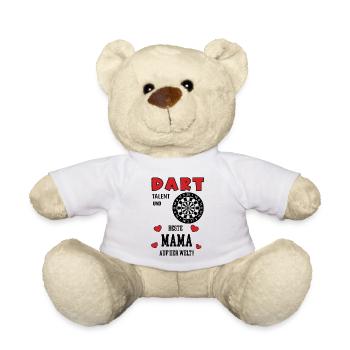 Dart Spielerin Mama Darterin Mutter Frau Darts - Teddy - Weiß - Vorne
