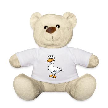 Goose Comic Animal - Teddy Bear - white - Front