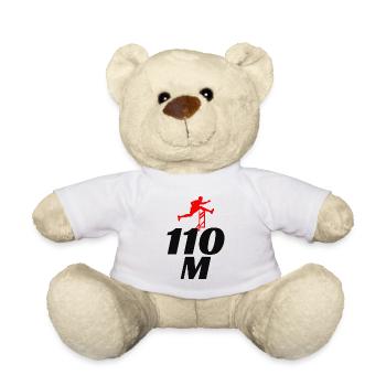Hurdles Hurdling Hurdler Running Runner Athletes - Teddy Bear - white - Front