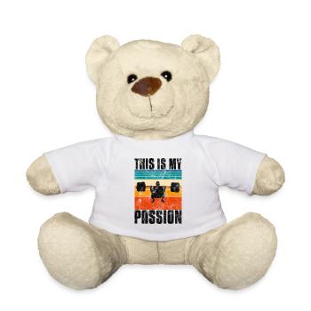 C’est ma passion Musculation Bodybuilder GYM - Nounours - blanc - Devant