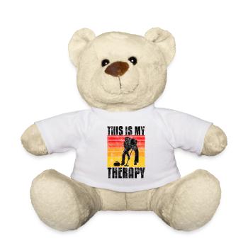 Curling is my therapy Curler Eisstockschießen - Teddy Bear - white - Front