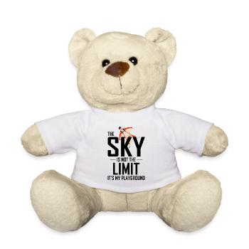 Wingsuit flying Base Jumping Skydiving Wingsuiting - Teddy Bear - white - Front