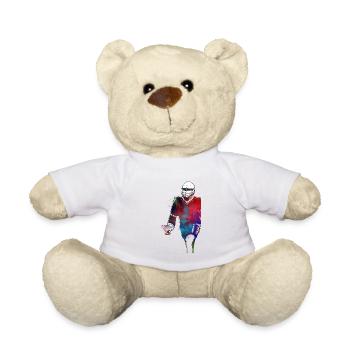 Lacrosse sport art #lacrosse #sport - Teddy Bear - white - Front