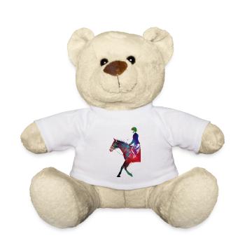 Horse Rider #rider #horse #sport - Teddy Bear - white - Front