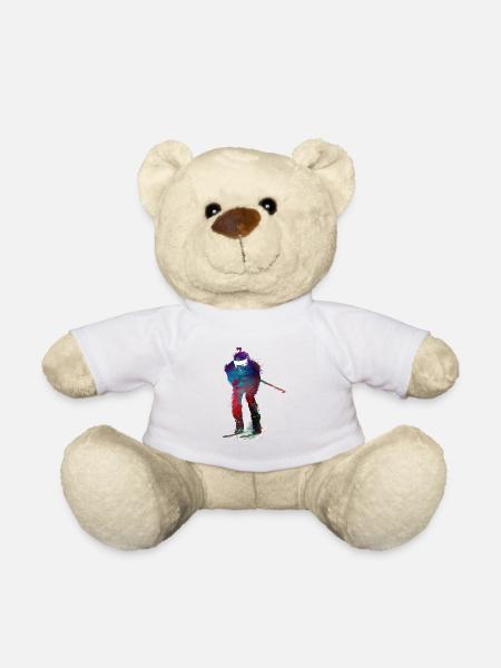 Biathlon, sport, art, #biathlon #sport - Nounours - blanc